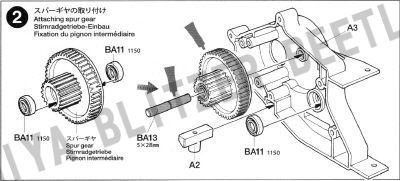 ブリッツァービートル　２．スパーギヤの取り付け　組立説明書