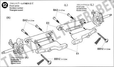 ブリッツァービートル　１２．フロントアームの組み立て　組立説明書