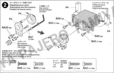 三菱パジェロウイリーの組み立て　２．サーボセイバーの取り付け