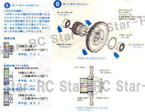 マイティフロッグの組立説明書（スパーギヤー部分）